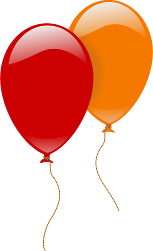 Vektor illustration av tvÃ¥ flytande ballonger