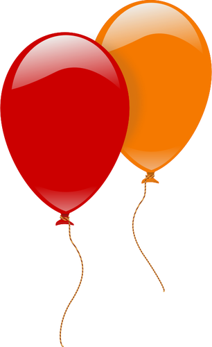 Vektor illustration av tvÃ¥ flytande ballonger