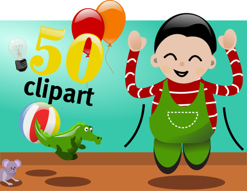 Celebran 50 clipart vector de la imagen