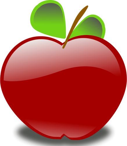 Vektor-Bild von glÃ¤nzend roten Apfel