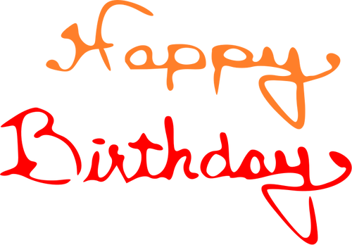 Vector illustration of a happy birthday sign