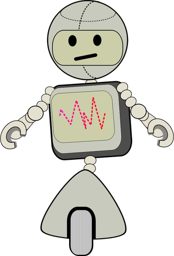 Robot, ktÃ³ry jedzie na jednym kole ilustracji wektorowych