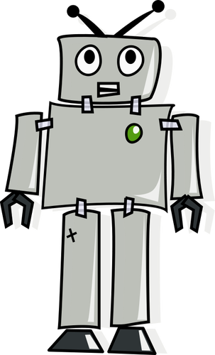 Image de dessin animÃ© robot vectorielle
