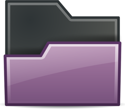 Dossier ouvert violet