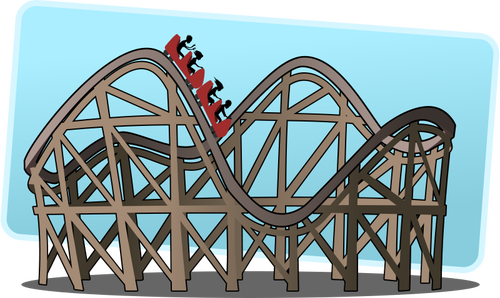 Roller coaster vektor ilustrasi