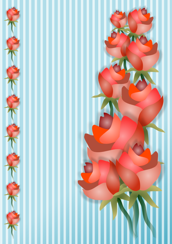 Papier peint dÃ©coratif avec roses vector clipart