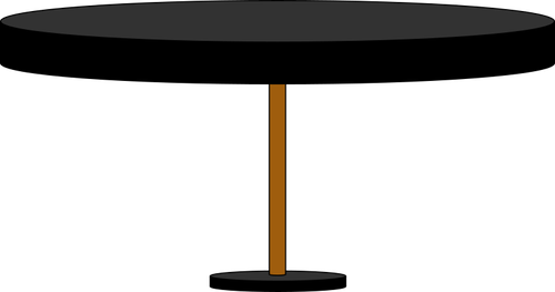 Table ronde noire