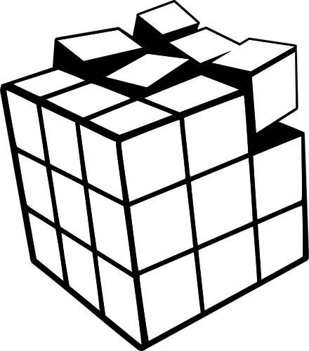 Rubik kÃ¼p vektÃ¶r Ã§izim
