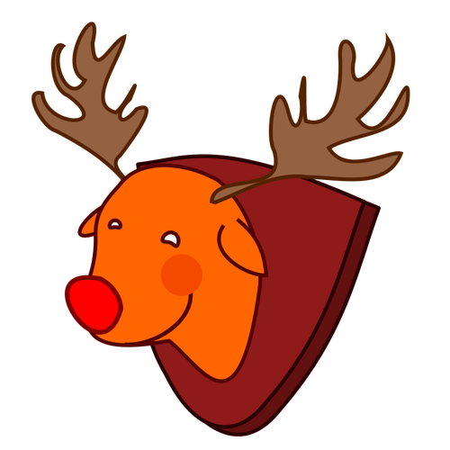Rudolph Reindeer vektÃ¶r gÃ¶rÃ¼ntÃ¼