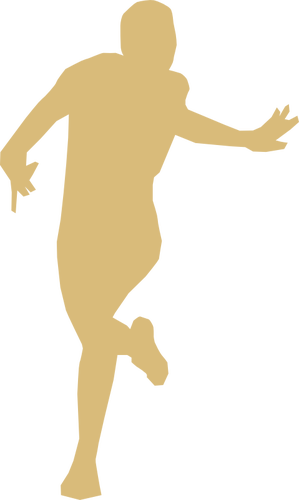 Immagine vettoriale silhouette del giovane atleta