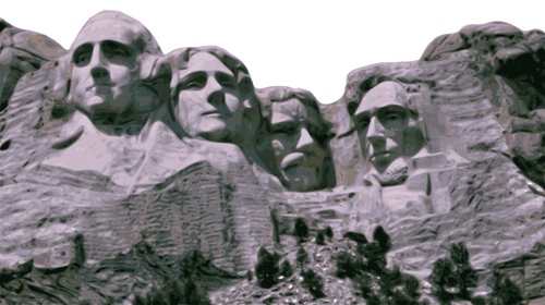 Monte Rushmore vector de la imagen