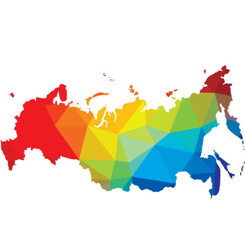 Kolorowe mapy Rosji