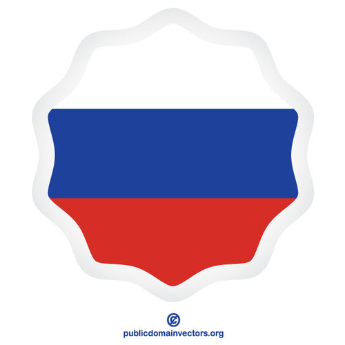 Russische Flagge Etikett