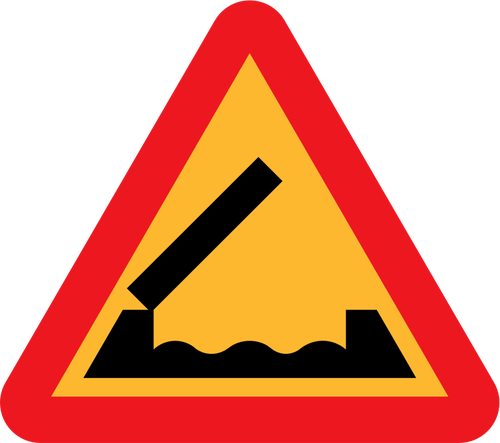 Znak drogowy most wciÄ…gany grafika wektorowa