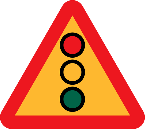 Trafikljus vidare underteckna vektorbild