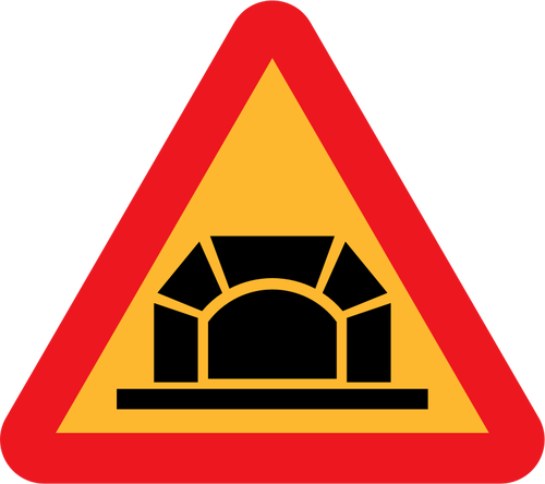 Tunnel Road Sign Vektor-ClipArt