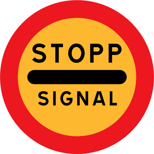 Znak drogowy sygnaÅ‚ Stopp grafika wektorowa