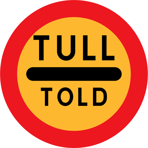 Tull berÃ¤ttade vÃ¤gskylt vektor ClipArt