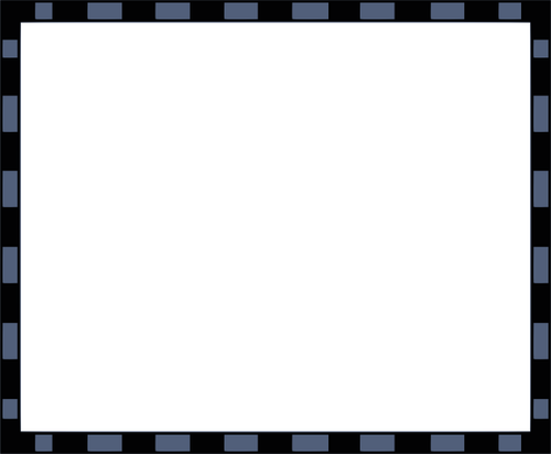 IlustraciÃ³n de vector frontera rectangular negro y azul
