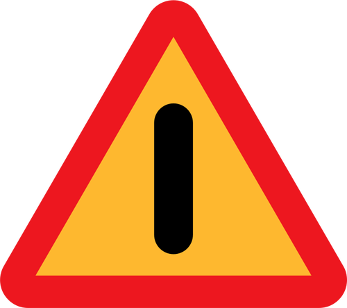 Sinal de perigos estrada vector