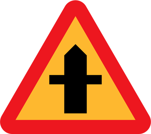 Kreuzung Verkehrszeichen Vektor-Bild