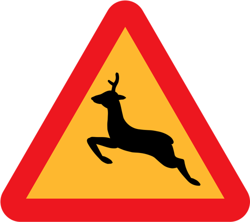 UpozornÄ›nÃ­ pro jelena dopravnÃ­ znaÄka vektor