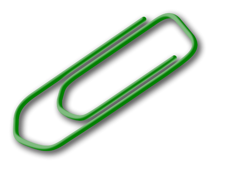 Groene paperclip vector afbeelding