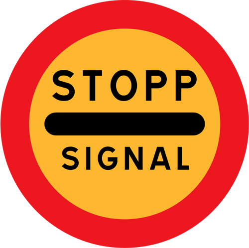 Stopp signal vektor VÃ¤gmÃ¤rke
