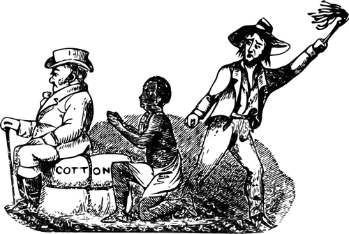 Vector Illustrasjon av slave arbeidstaker