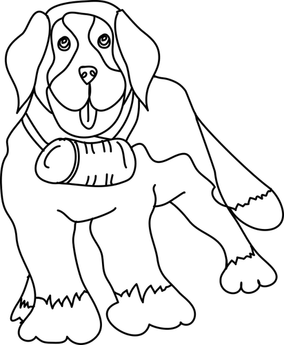 Saint Bernard pies obrazu