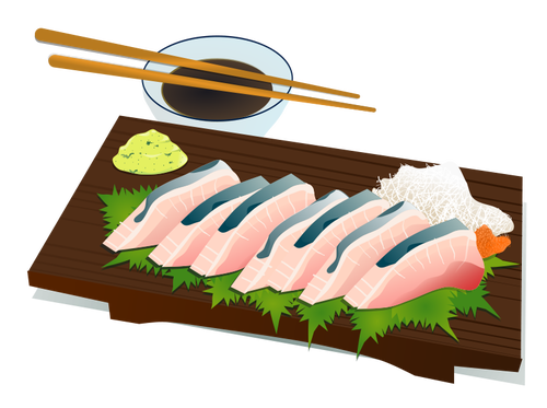 Imagen vectorial de sashimi