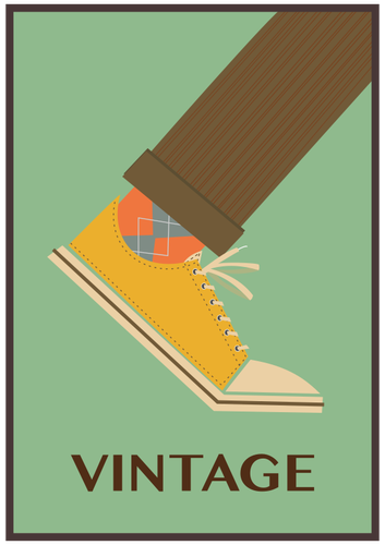 Imagem vetorial de sapato vintage
