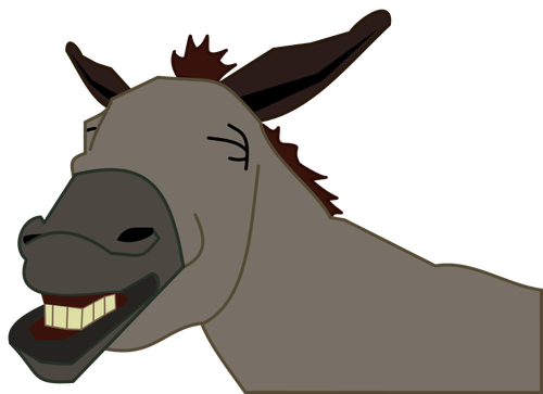 La imagen vectorial sonriente del burro