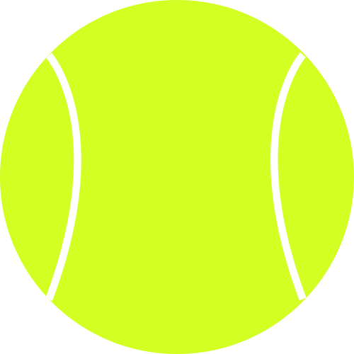Dibujo vectorial de pelota de tenis