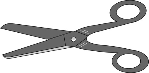 Image vectorielle ciseaux gris