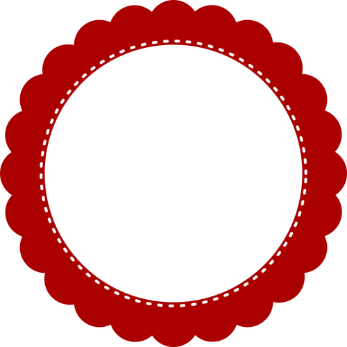Selo simples vermelho