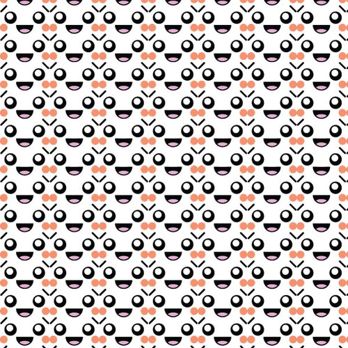 Smiling faces background pattern