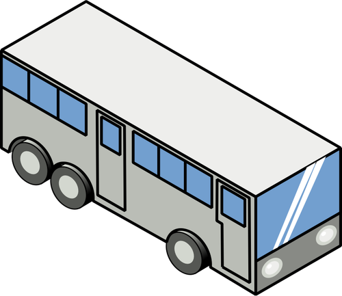 Isometrisk buss vektor illustration