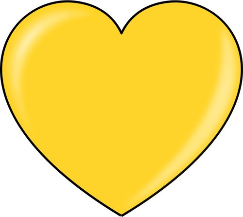Vector illustration of gold heart