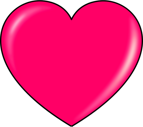 Roze reflecterende hart vector afbeelding