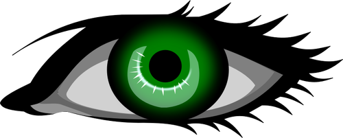 Donkere groene ogen vector afbeelding