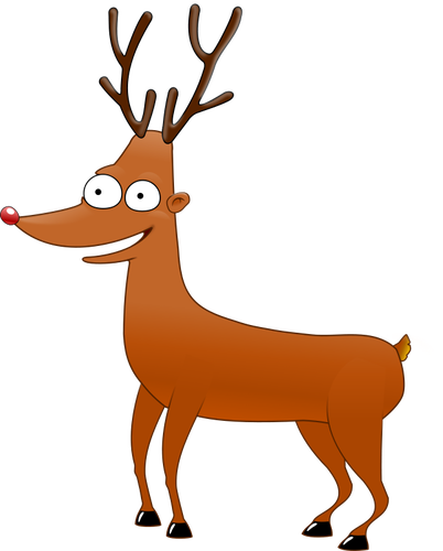 Rudolf le renne Vector Image