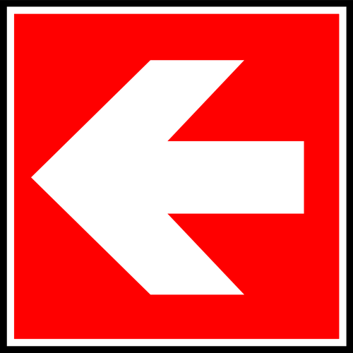Vector de la imagen de la etiqueta de salida direcciÃ³n izquierda muestra