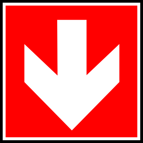 Ilustracja wektorowa oznakowania znak kierunku zjazdu