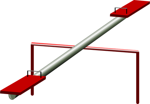 Vector image of playground see saw
