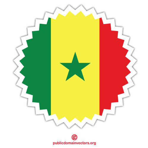 Senegal-Flagge-Aufkleber