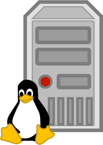 Vector fargebilde av Linux server