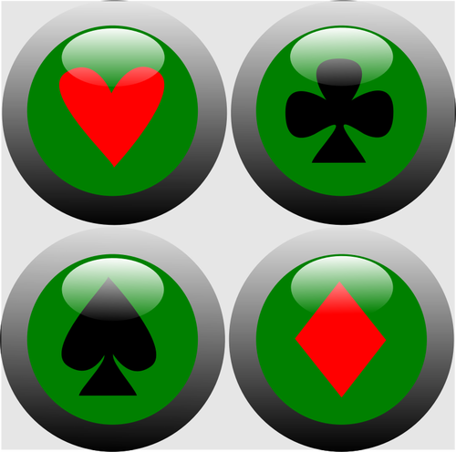 Vektor-Bild Web bereit Poker Buttons