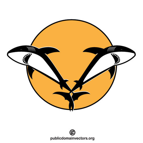 Logotipo de vetor de tubarÃµes