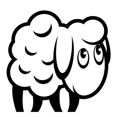 Imagen prediseÃ±ada de silueta de oveja